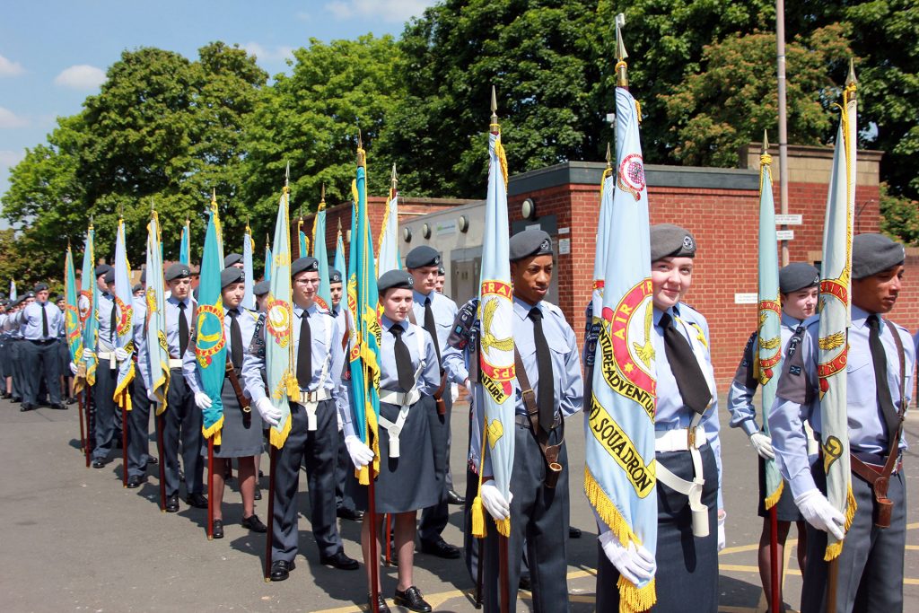 Wing banners on parade